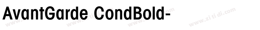 AvantGarde CondBold字体转换